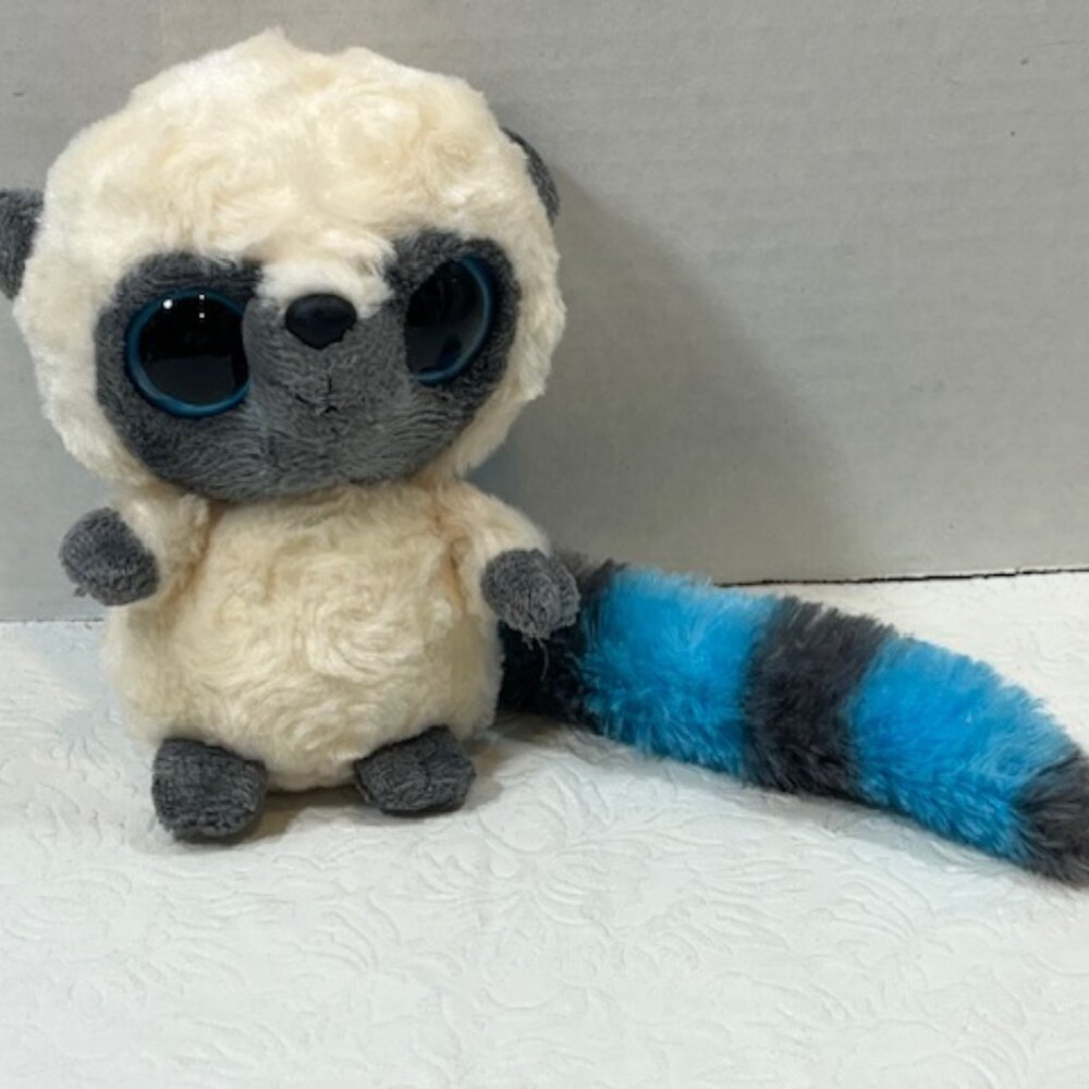 Yoohoo & Friends Ivory/Gray Lemur Long Tail Plush Soft Stuffed Animal Toy 5" - Picture 2 of 10